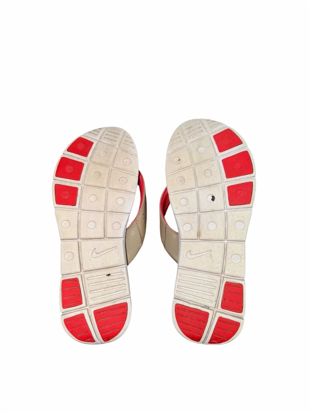 Nike Comfort Footbed Thong Sandals Tan Pink Women’s Size 8